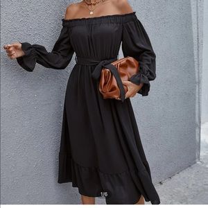 Shein Black L - brand new off shoulder black dress